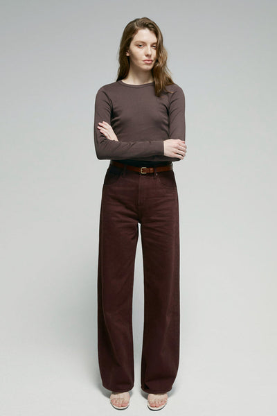 Denali High Rise Wide Leg Jeans, Relaxed Cotton Denim, Effortless Everyday Fit, product photo by Evernorth Design