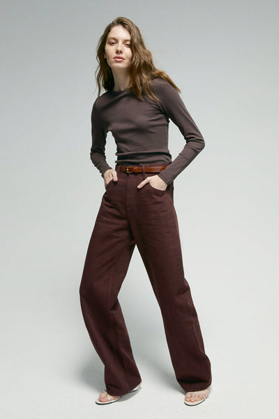 Denali High Rise Wide Leg Jeans, Relaxed Cotton Denim, Effortless Everyday Fit, product photo by Evernorth Design