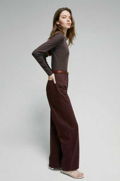 Denali High Rise Wide Leg Jeans, Relaxed Cotton Denim, Effortless Everyday Fit, product photo by Evernorth Design