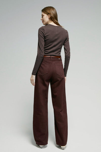 Denali High Rise Wide Leg Jeans, Relaxed Cotton Denim, Effortless Everyday Fit, product photo by Evernorth Design