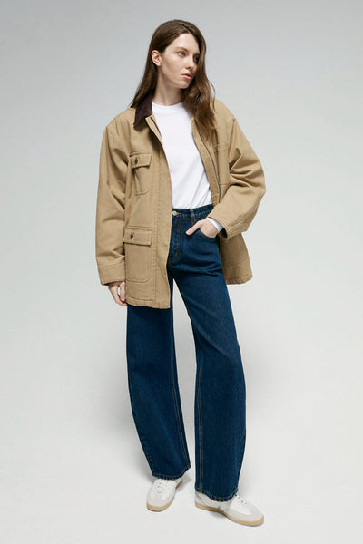 Denali High Rise Wide Leg Jeans, Relaxed Cotton Denim, Effortless Everyday Fit, product photo by Evernorth Design