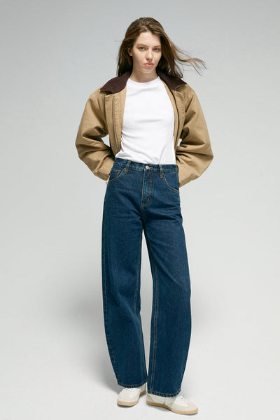 Denali High Rise Wide Leg Jeans, Relaxed Cotton Denim, Effortless Everyday Fit, product photo by Evernorth Design