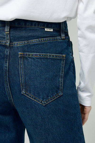 Denali High Rise Wide Leg Jeans, Relaxed Cotton Denim, Effortless Everyday Fit, product photo by Evernorth Design