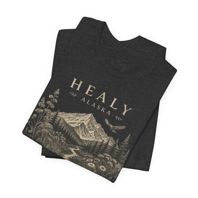 Healy Alaska Mountain Landscape T-Shirt | Wilderness Forest Tee