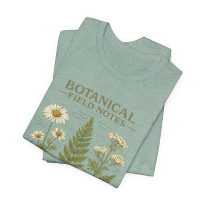 Botanical Field Notes T-Shirt — Vintage Botanical Illustration Tee
