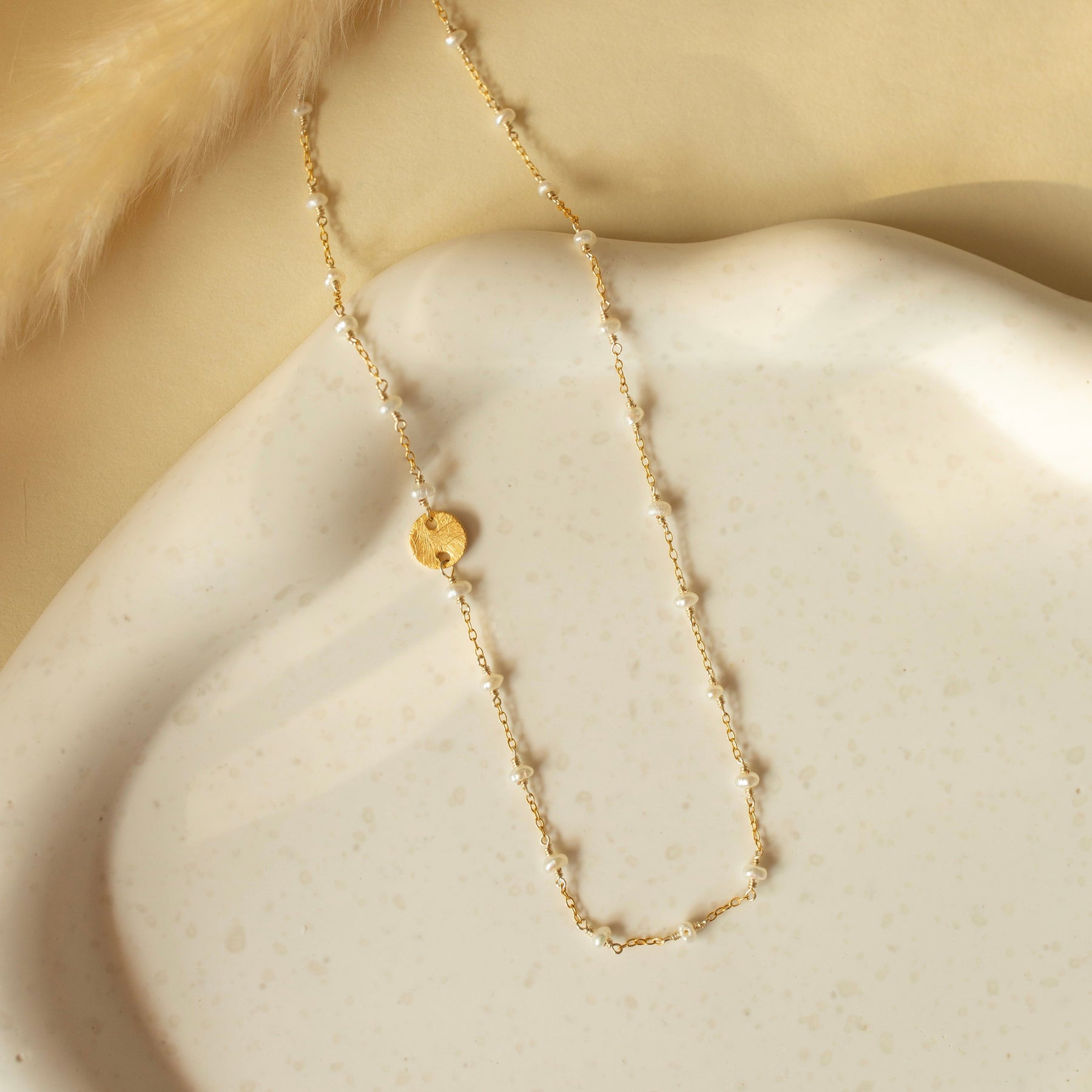Pearl Paloma Chain Necklace, main product photo, elevated everyday minimal jewelry by Evernorth Design