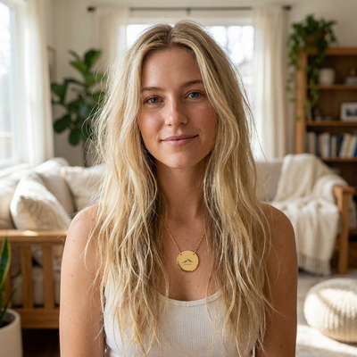 Mountain Engraving Circle Necklace | Round Pendant Necklace