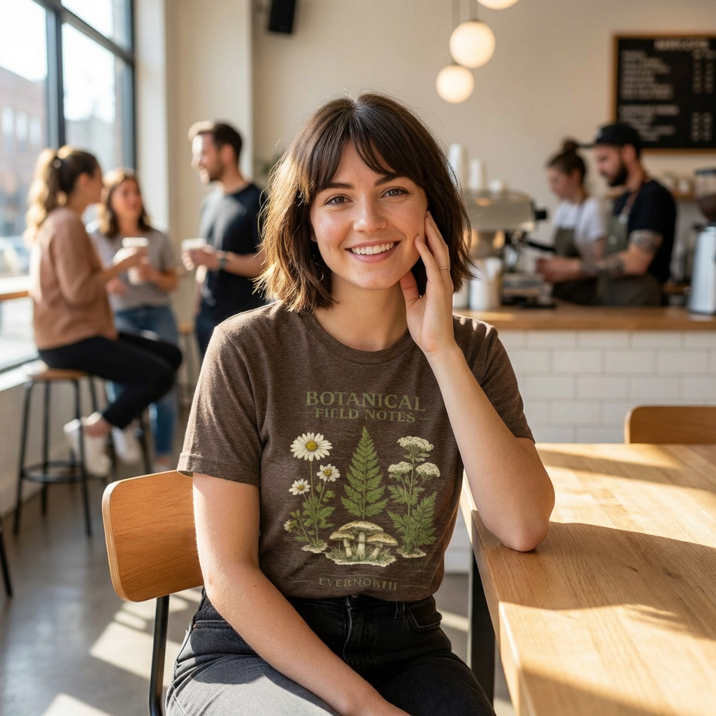 Botanical Field Notes T-Shirt — Vintage Botanical Illustration Tee