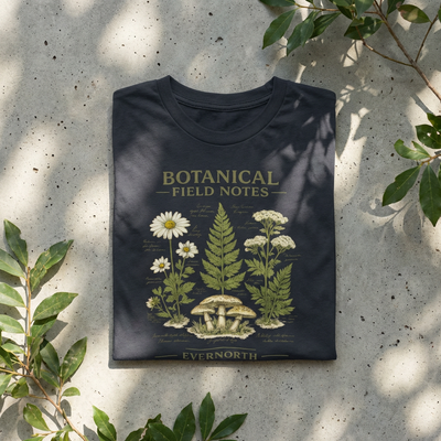 Botanical Field Notes T-Shirt — Vintage Botanical Illustration Tee