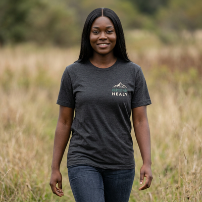 Healy Alaska Mountain Landscape T-Shirt | Wilderness Forest Tee