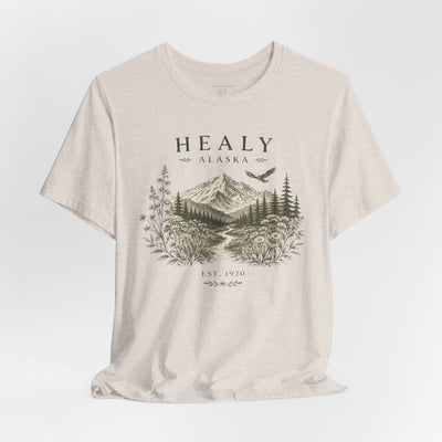 Healy Alaska Mountain Landscape T-Shirt | Wilderness Forest Tee