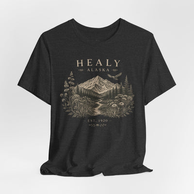 Healy Alaska Mountain Landscape T-Shirt | Wilderness Forest Tee