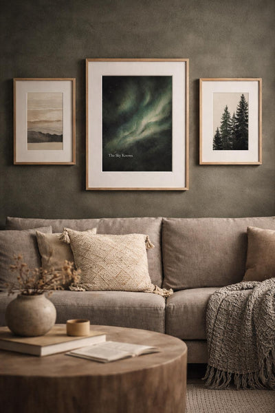 The Sky Knows - Aurora Borealis Wall Art(Digital Download), product photo, Alaska-inspired wall art by Evernorth Design
