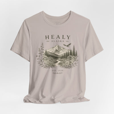 Healy Alaska Mountain Landscape T-Shirt | Wilderness Forest Tee