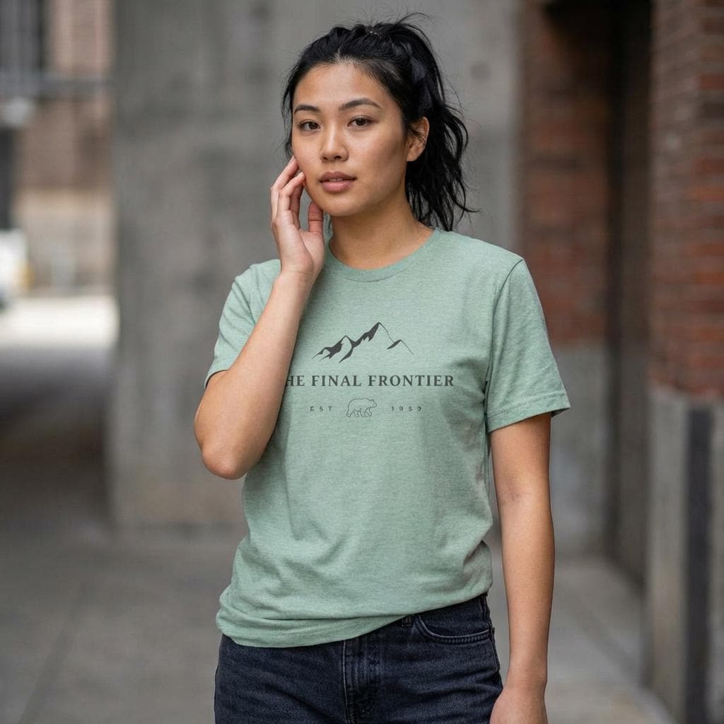 Alaska clothing by Evernorth Design - The Final Frontier | Mountain graphic