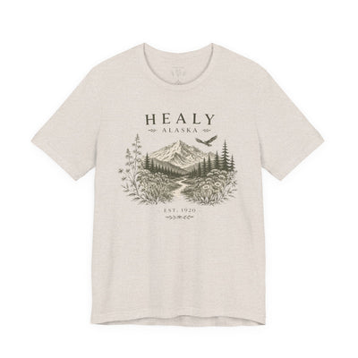 Healy Alaska Mountain Landscape T-Shirt | Wilderness Forest Tee