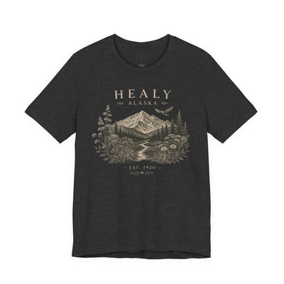 Healy Alaska Mountain Landscape T-Shirt | Wilderness Forest Tee