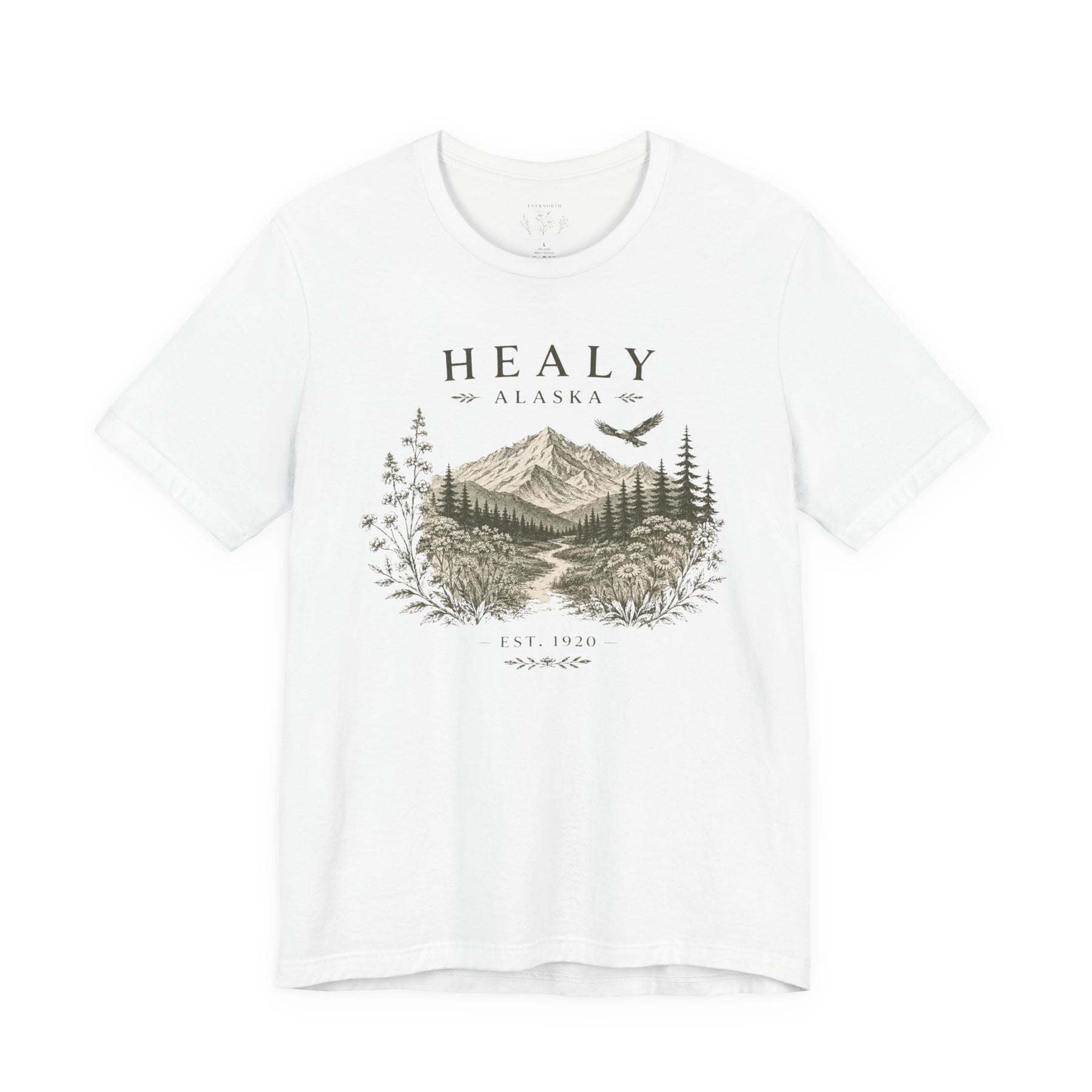 Healy Alaska Mountain Landscape T-Shirt | Wilderness Forest Tee
