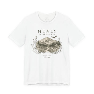 Healy Alaska Mountain Landscape T-Shirt | Wilderness Forest Tee