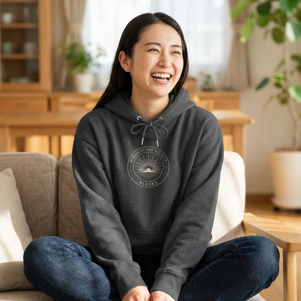 Alaska Midnight Sun Society Sweatshirt | Retro Mountain Emblem Shirt