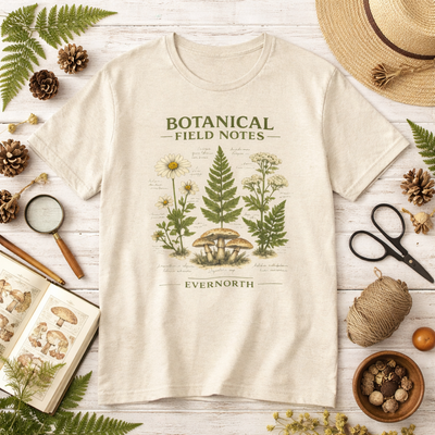 Botanical Field Notes T-Shirt — Vintage Botanical Illustration Tee
