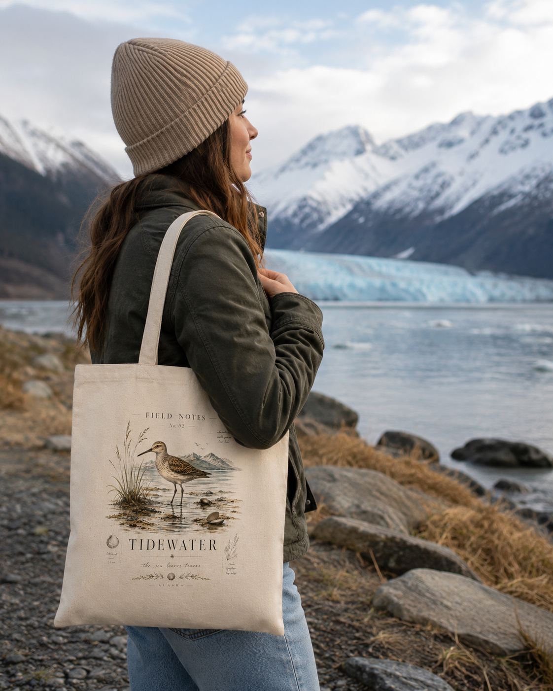 Tote Bag — Vintage Shorebird 'Tidewater' Canvas Tote