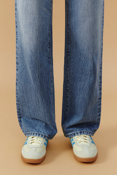 Denali High Rise Straight Leg Jeans, Women’s Classic Full Length Denim, product photo, Alaska-inspired women’s everyday clothing by Evernorth Design