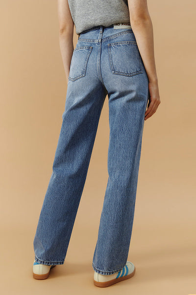 Denali High Rise Straight Leg Jeans, Women’s Classic Full Length Denim, product photo, Alaska-inspired women’s everyday clothing by Evernorth Design