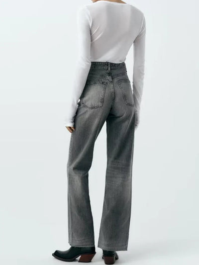 Soft Structure Wide Leg Denim, product photo, elevated everyday women’s everyday clothing by Evernorth Design