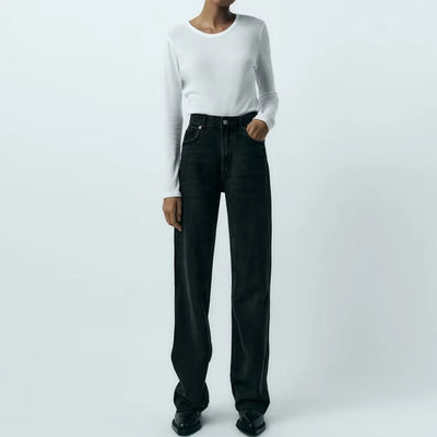 Soft Structure Wide Leg Denim, product photo, elevated everyday women’s everyday clothing by Evernorth Design