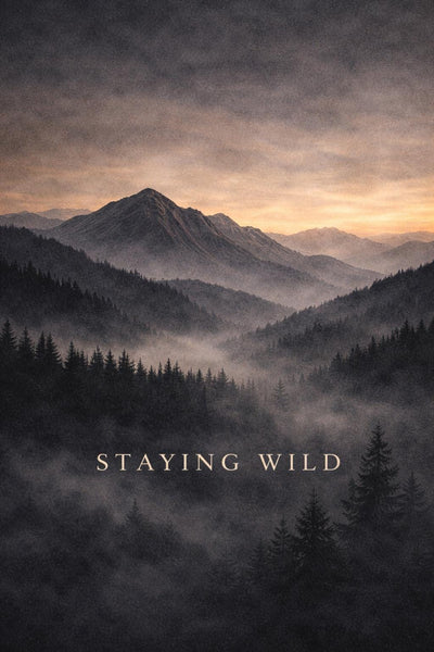 Staying - Wild, Moody Mountain Wall Art, product photo, nature-inspired Alaska-inspired wall art by Evernorth Design