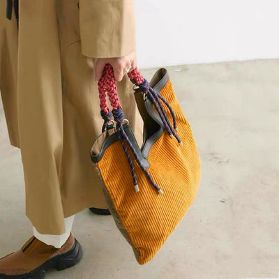Northern Light Corduroy Tote, product photo, elevated everyday everyday bag by Evernorth Design